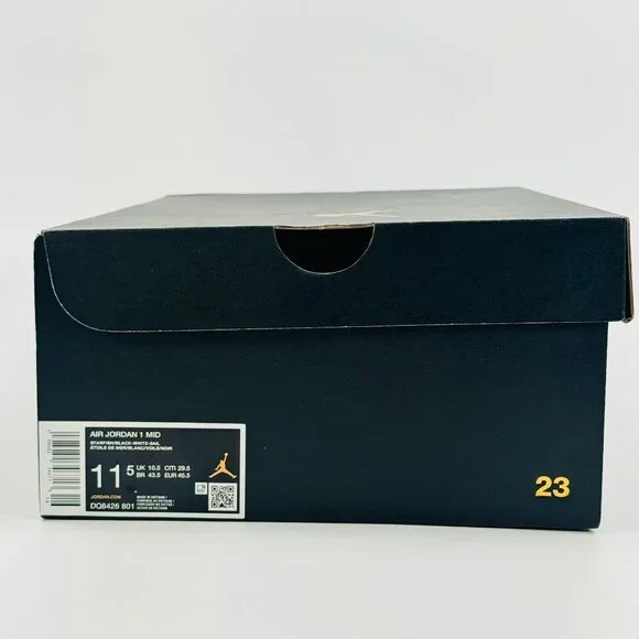 Air Jordan 1 Mid 'Black Toe Starfish' DQ8426-801 size 11.5 - Picture 8 of 8